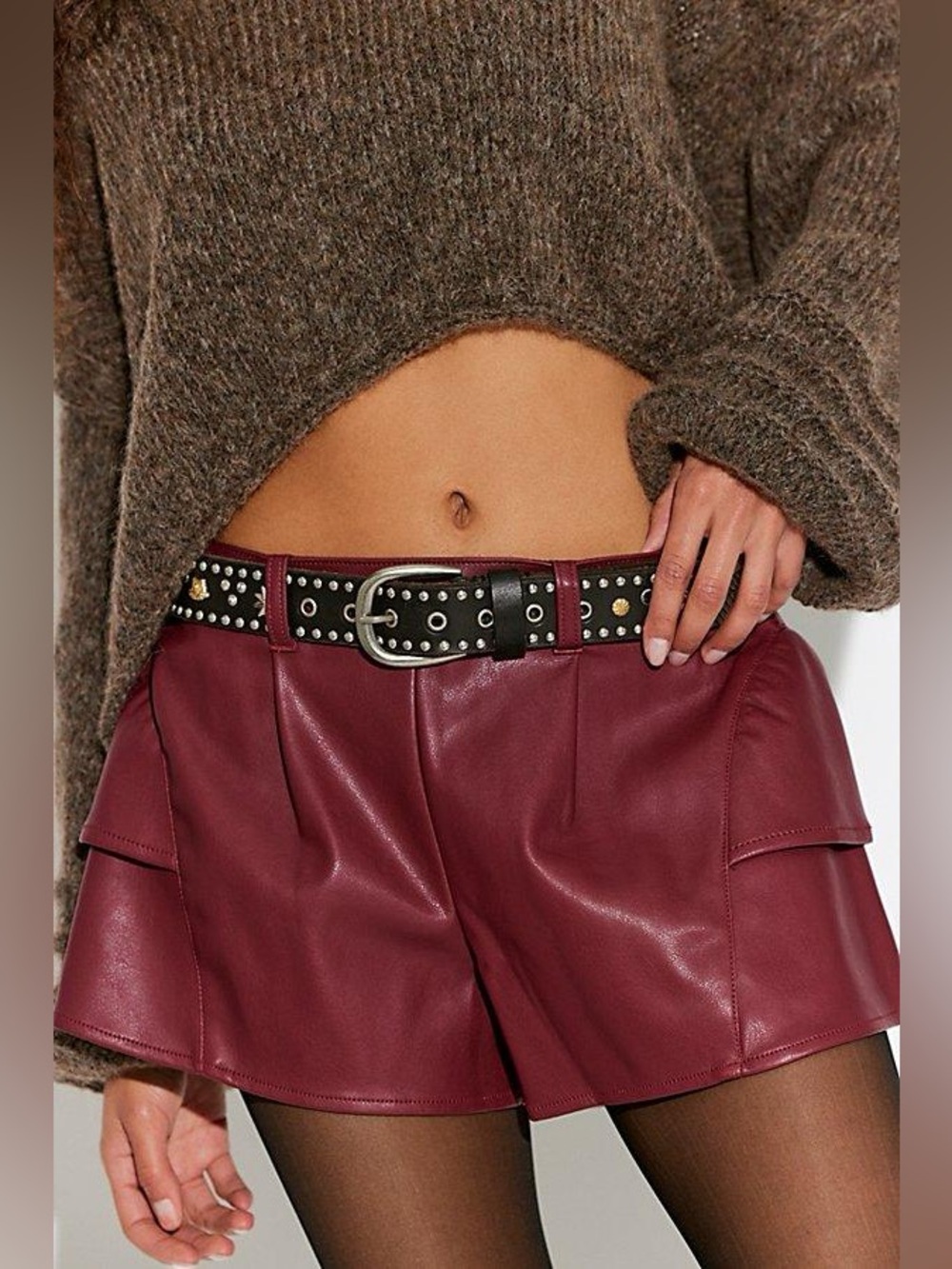 Free People Stardust Faux Leather Shorts - Picture 2 of 5